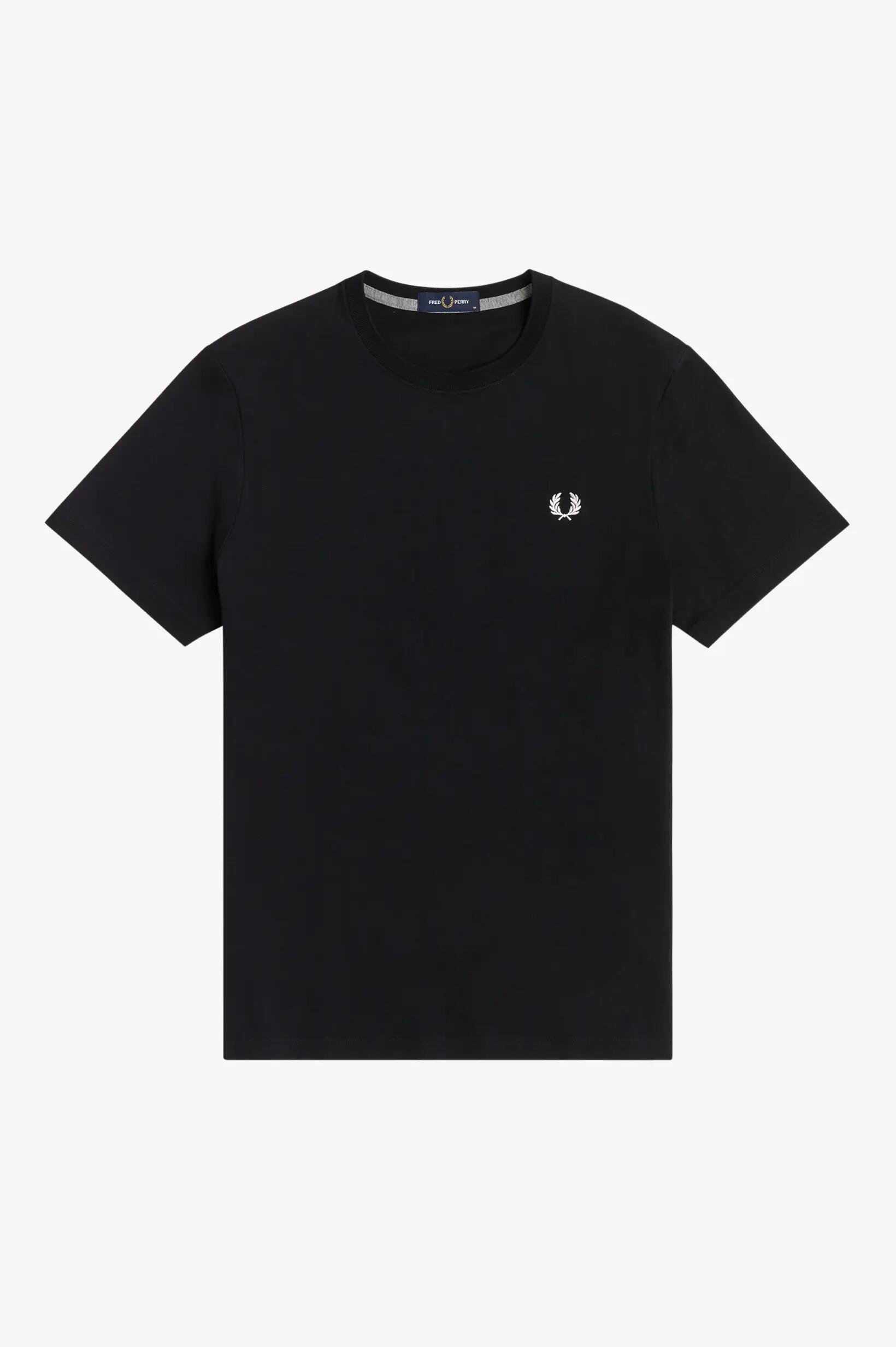 T-Shirt Fred perry de manga curta para homem Preto 6/7