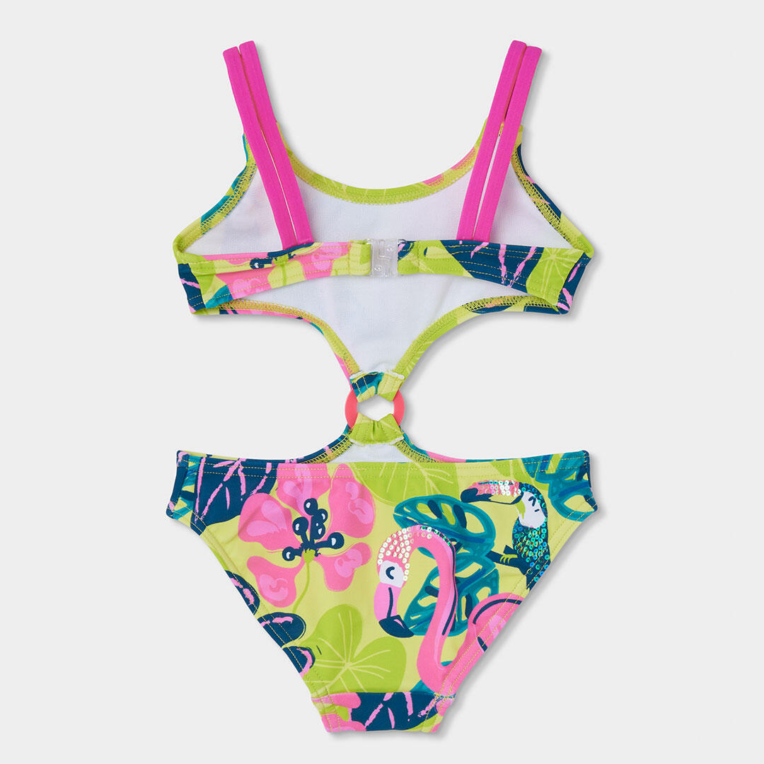 Trikini verde con estampado UPF50+ 2/4