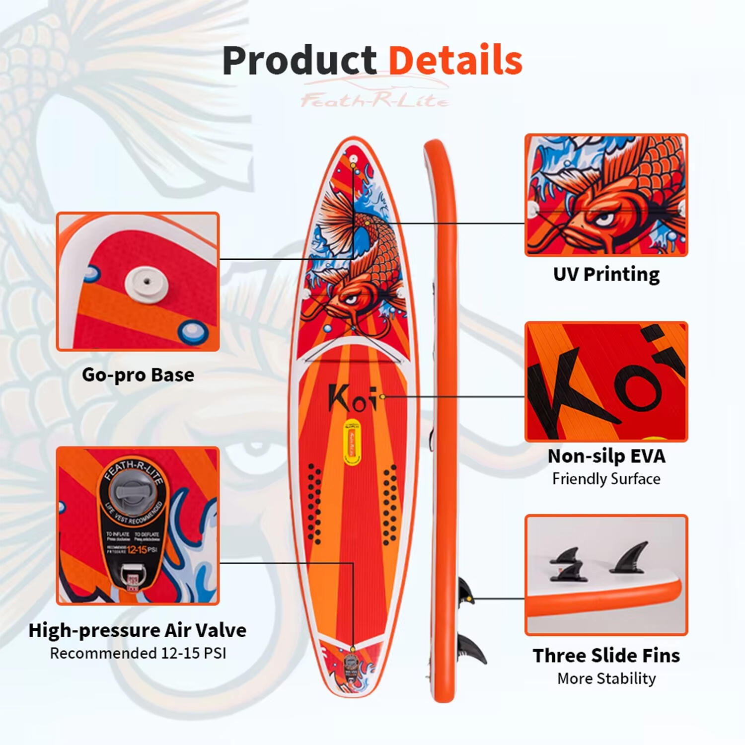 SUP Board Wide Stable Max 180kg 350x83x15cm SUPFR01E 3/7