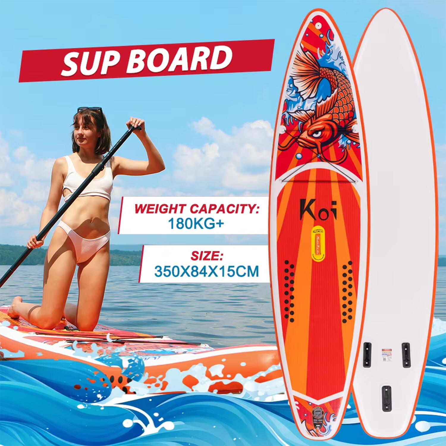 SUP Board Wide Stable Max 180kg 350x83x15cm SUPFR01E 2/7