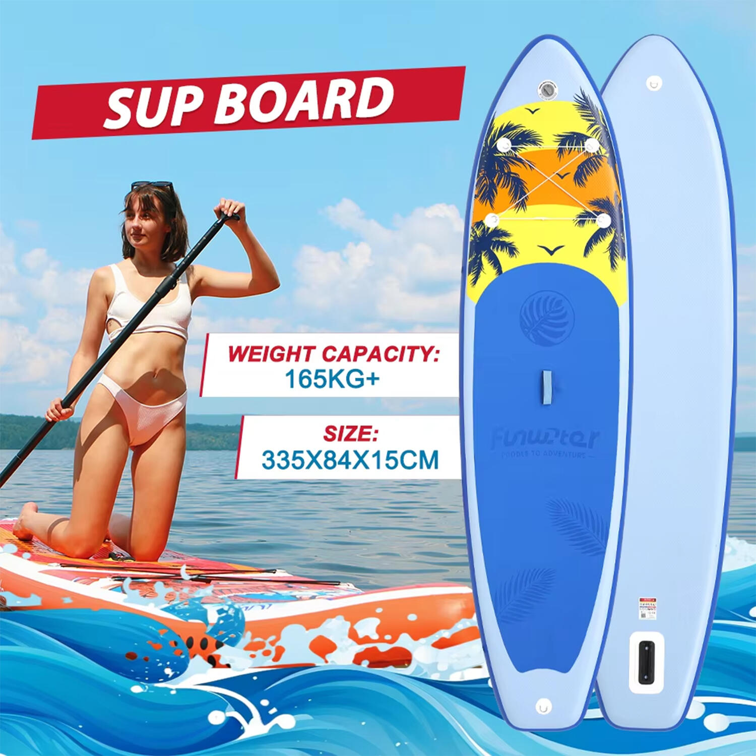 SUP Board Wide Stable Max 180kg 335x83x15cm SUPFW55B 2/7