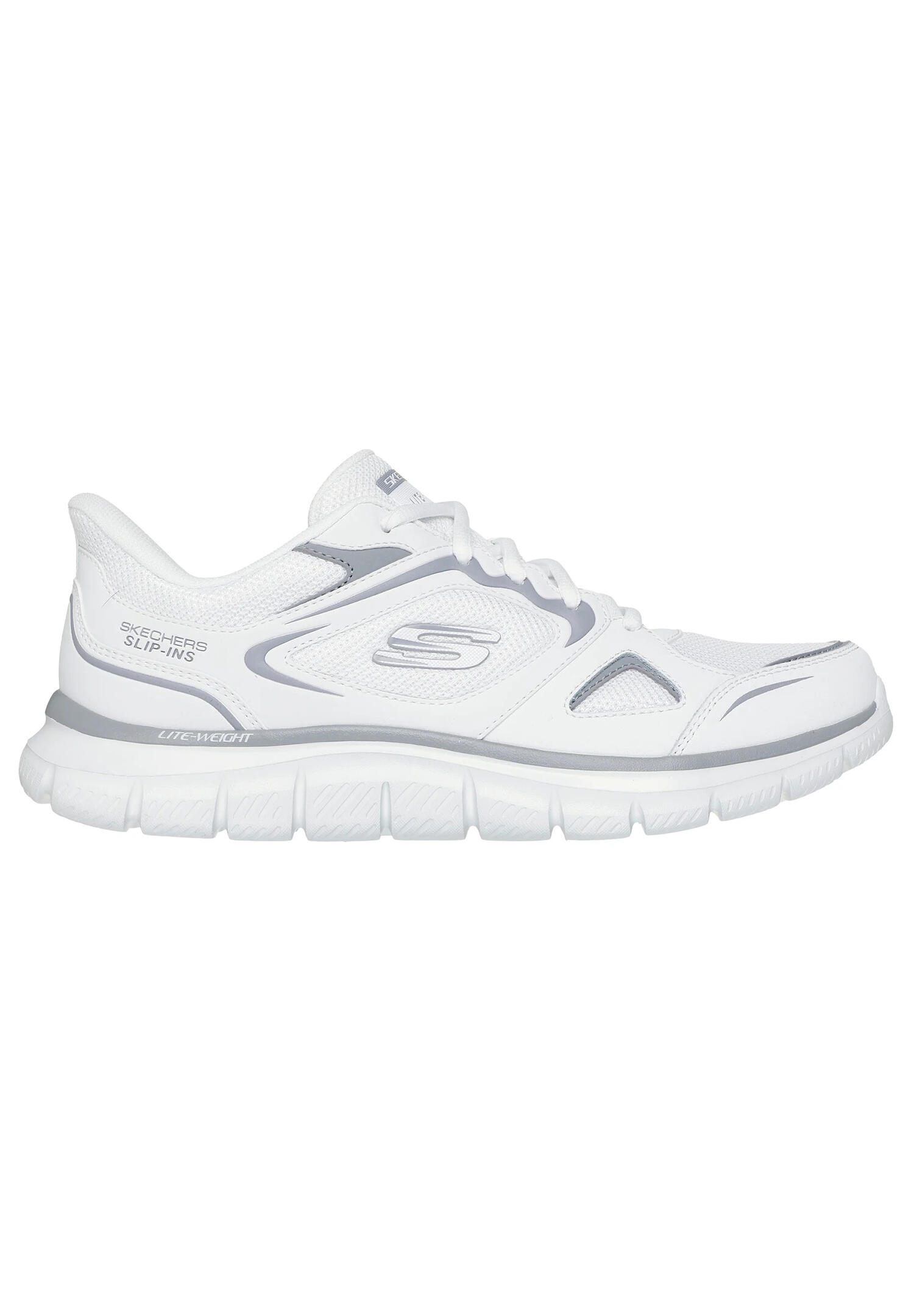 Skechers Herren Slip-ins Track Ezral Sneaker 233039 WGY White Grey 3/4