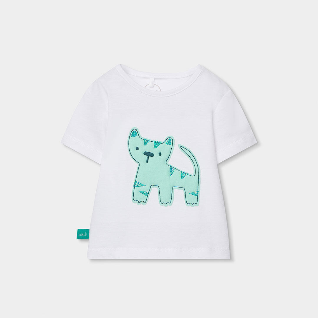 Conjuntos de verano de gimnasia bebé niño boboli blanco 3/7