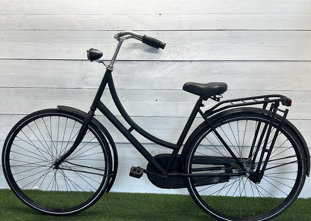 Tweedehands dames stadsfiets 28" - zwart, coasterrem, serviceronde 2/3