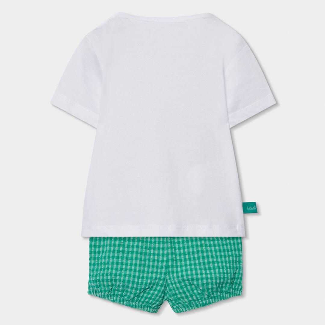 Conjuntos de verano de gimnasia bebé niño boboli blanco 2/7