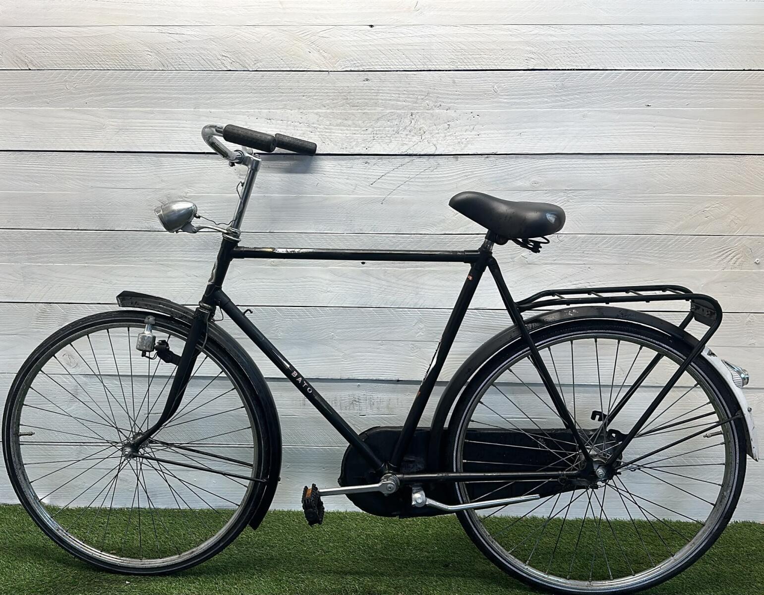 Tweedehands zwarte stadsfiets 28" - city speed, met standaard, serviced 3/3