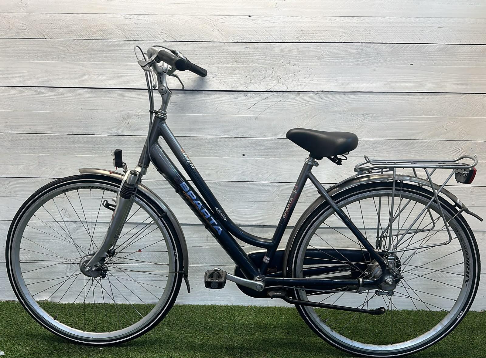 Sparta stadsfiets dames 28" zwart - city speed, tweedehands 3/3