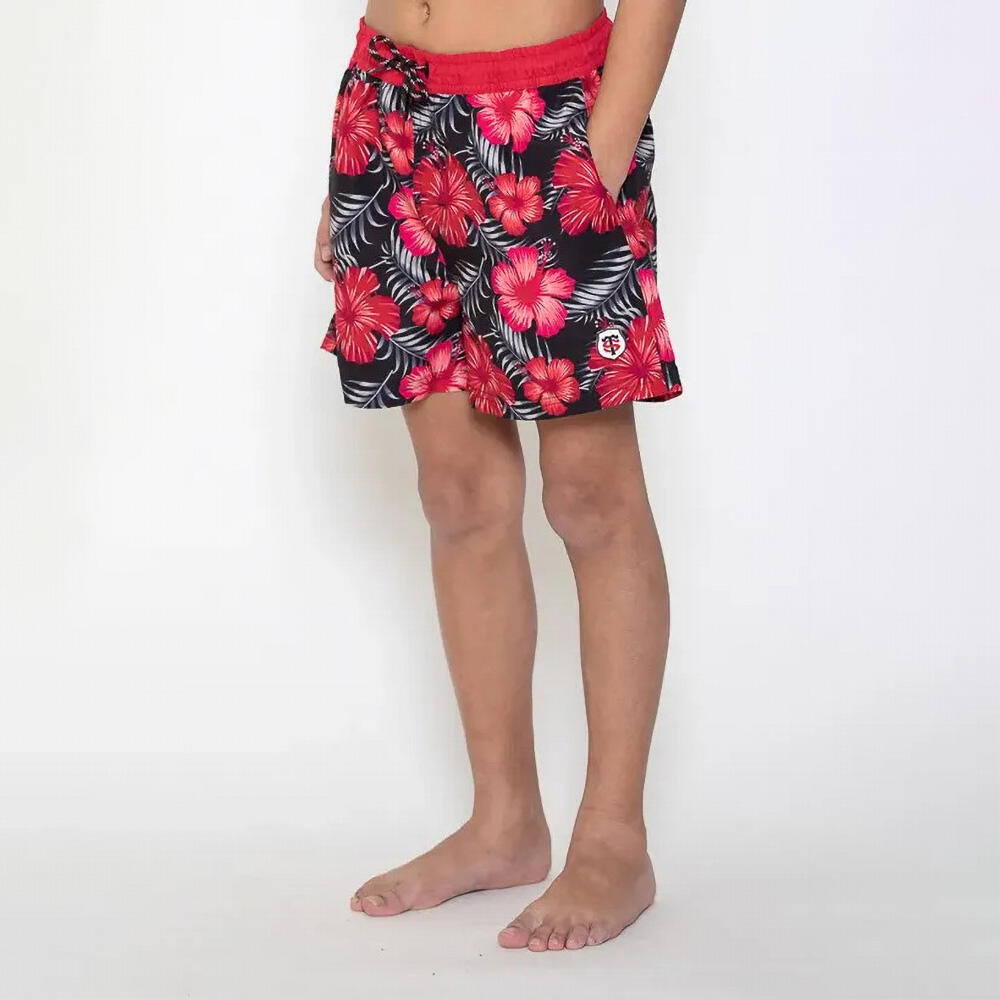 Short da Bagno Bambino Maflower Stade Toulousain Rosso e Nero 3/6