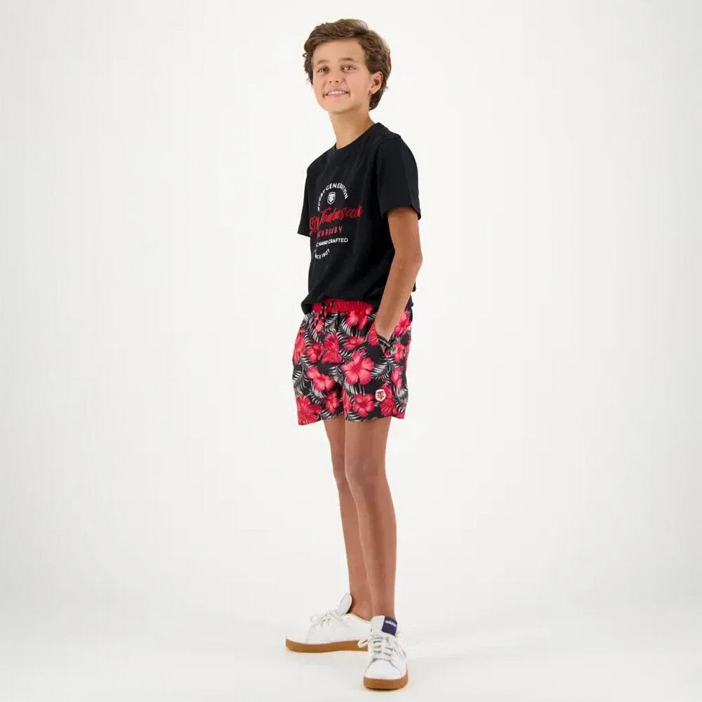 Short da Bagno Bambino Maflower Stade Toulousain Rosso e Nero 6/6