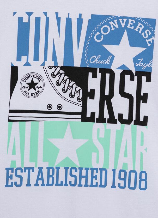 Completo ragazzo converse boxy sneaker - bianco/nero 4/4