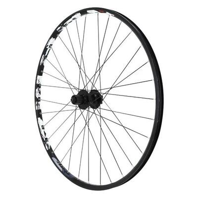 Achterwiel dubbelwandig met oog naaf 6 gaats cassette 32 spaken velg velox karma