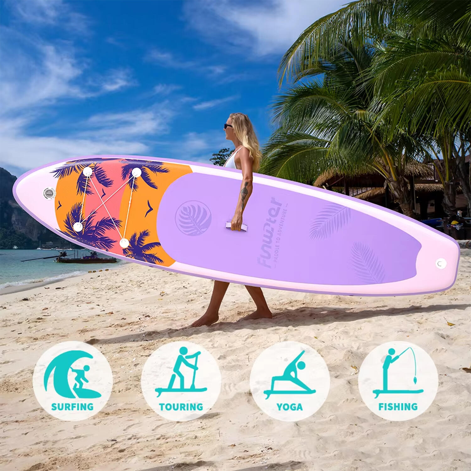 SUP Board Wide Stable Max 180kg 335x83x15cm SUPFW55C 6/7