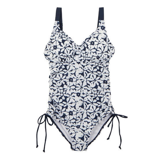 Maillot De Bain 1 Pièce ALINAE Femme (Bleu Marine / Blanc)