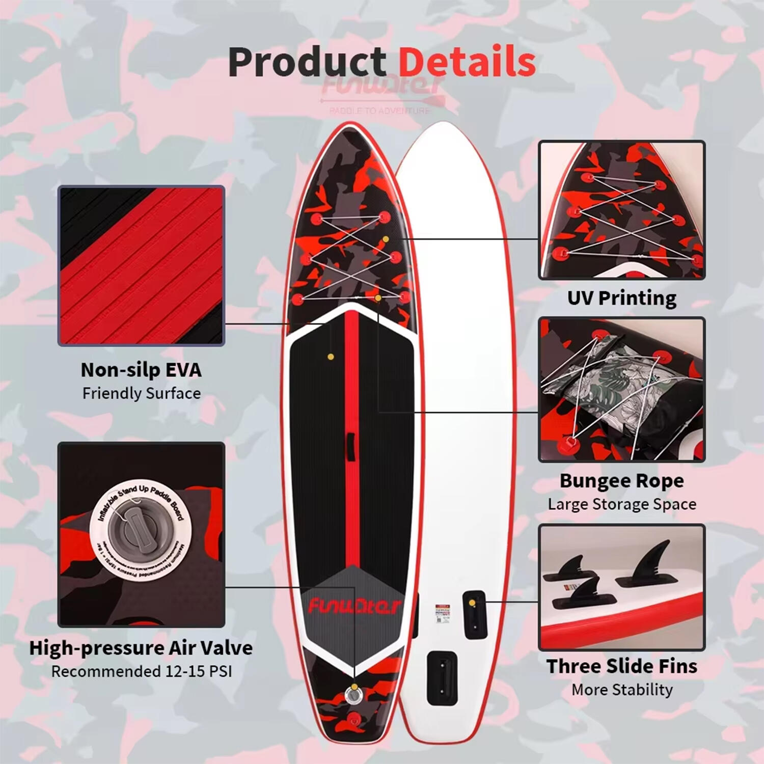 SUP Board Wide Stable Max 180kg 350x83x15cm SUPFW32A 3/6