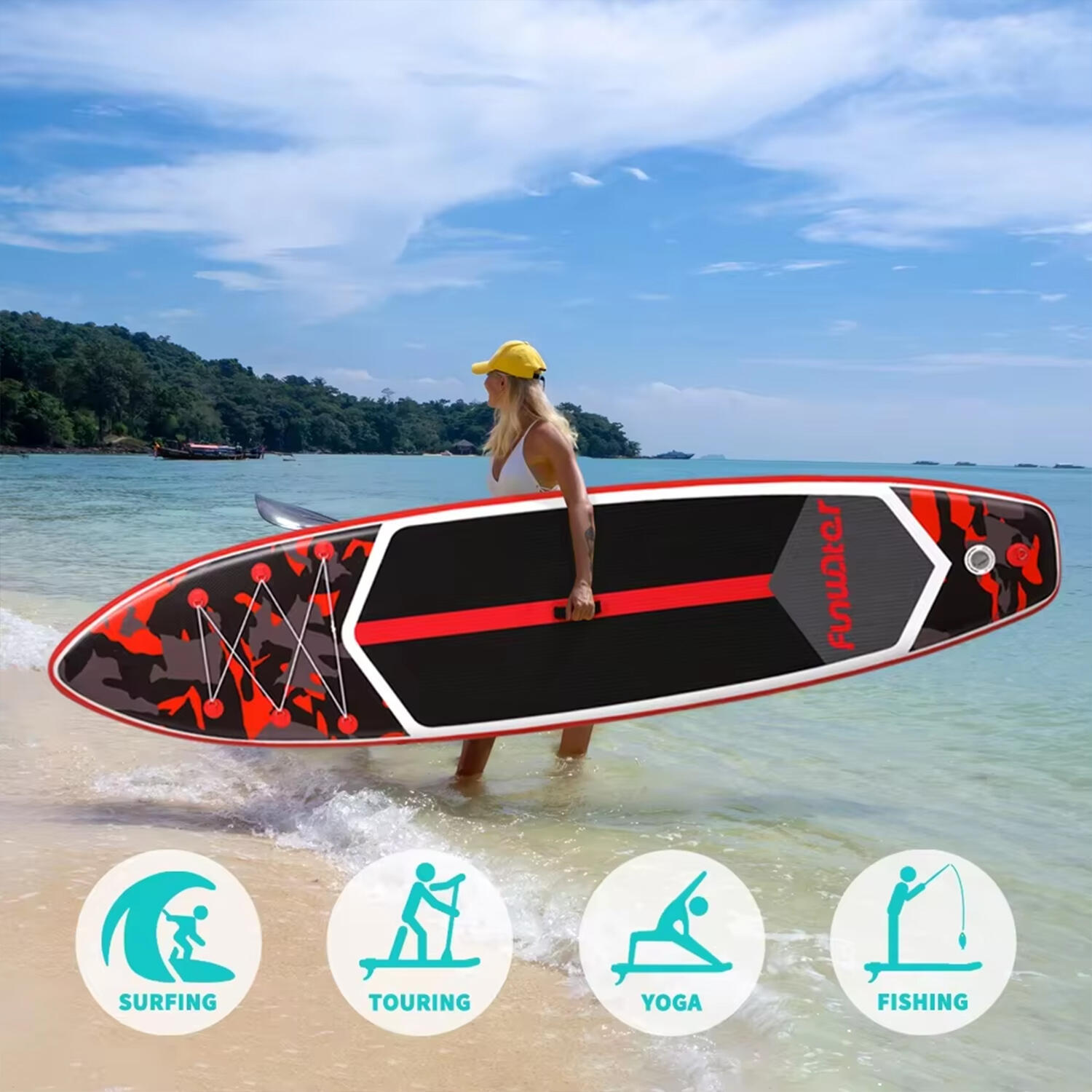 SUP Board Wide Stable Max 180kg 350x83x15cm SUPFW32A 4/6
