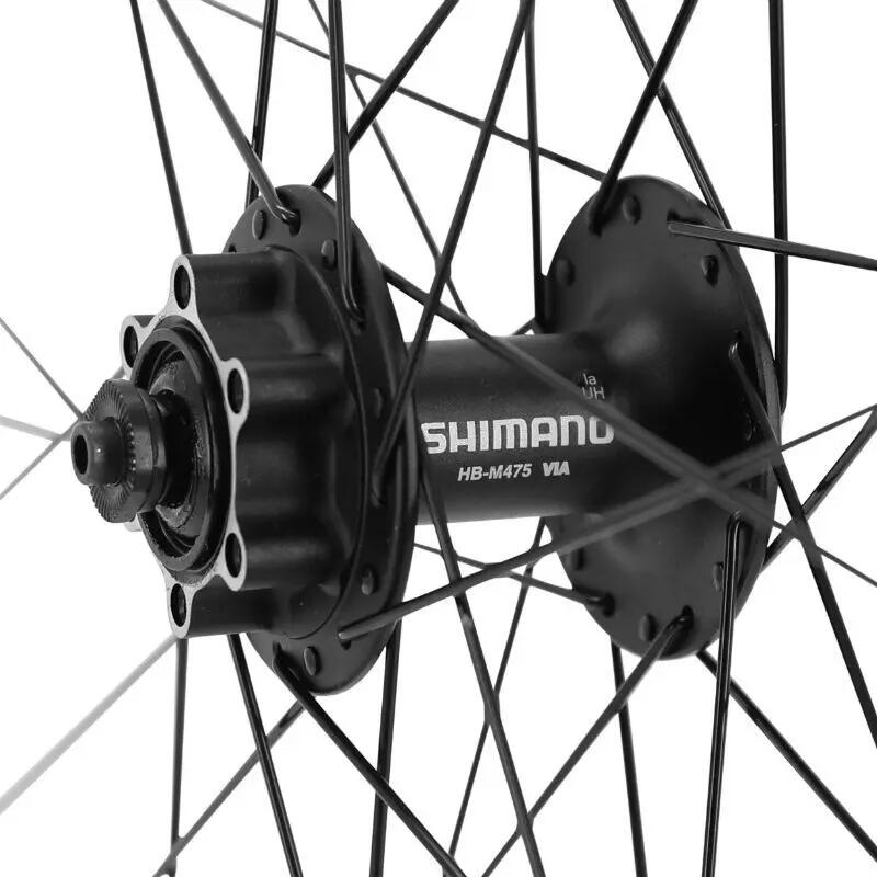 Dubbelwandig voorwiel met naafoog shimano 6 gaten 32 spaken velg Velox Karma Dis 3/3