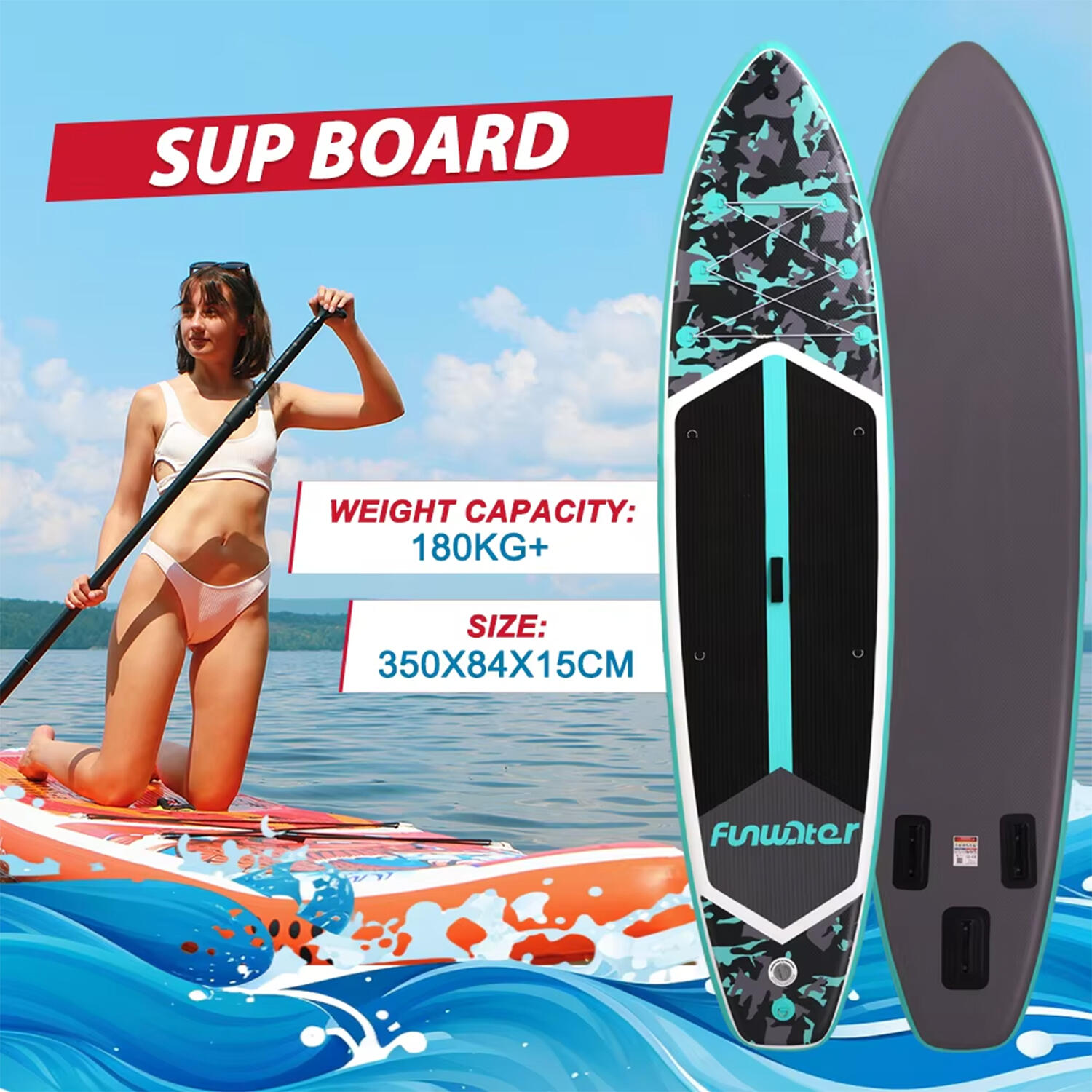 SUP Board Wide Stable Max 180kg 350x83x15cm SUPFW32C 2/6