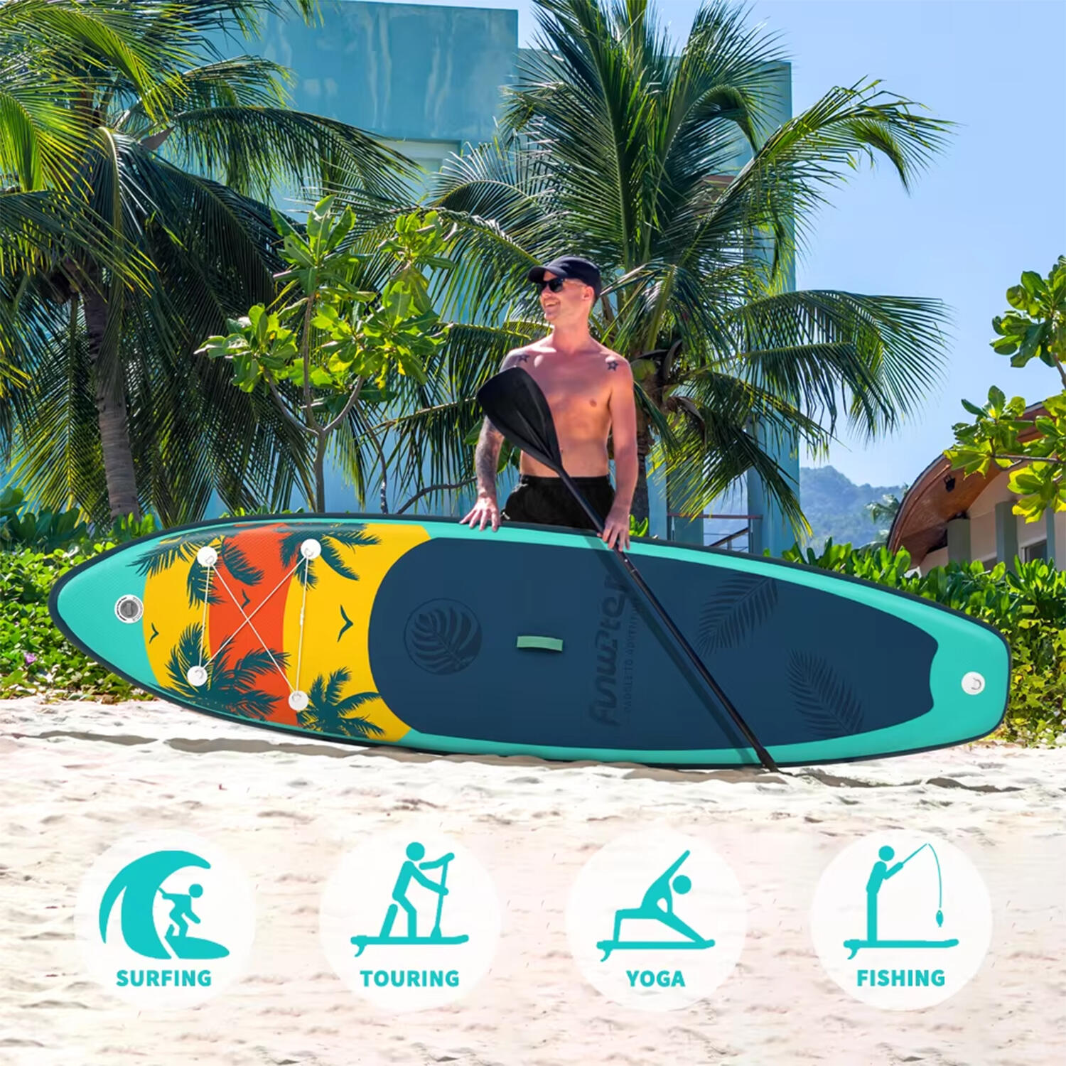 SUP Board Wide Stable Max 180kg 335x83x15cm SUPFW55A 5/6