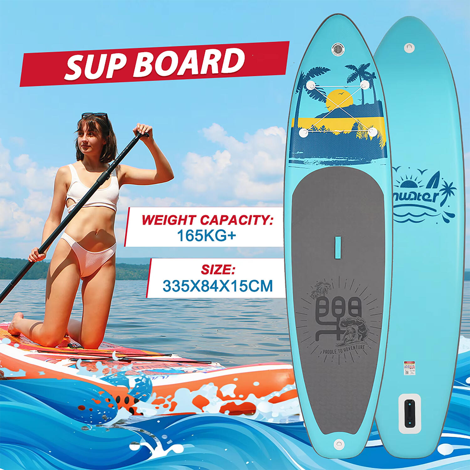 SUP Board Wide Stable Max 180kg 335x83x15cm SUPFW27A 2/6