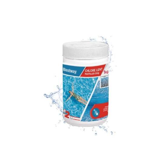 Bestway Chlore Lent - Pastilles 20g Boîte de 1kg