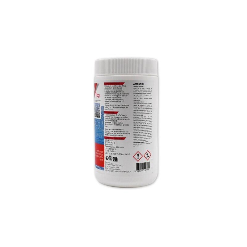 Bestway Chlore Lent - Pastilles 20g Boîte de 1kg 2/4