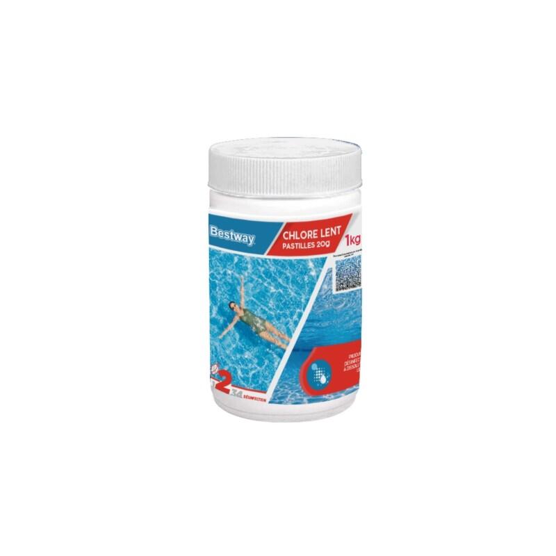 Bestway Chlore Lent - Pastilles 20g Boîte de 1kg 3/4