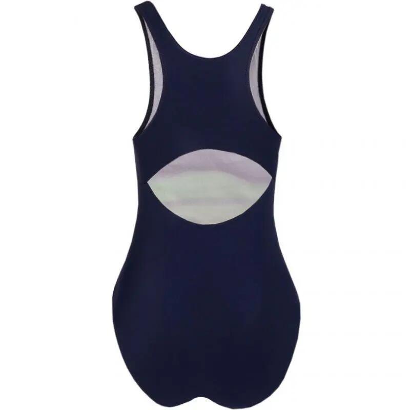 Maillot De Bain 1 Pièce KATIE Femme (Bleu Marine Foncé / Vert) 2/3