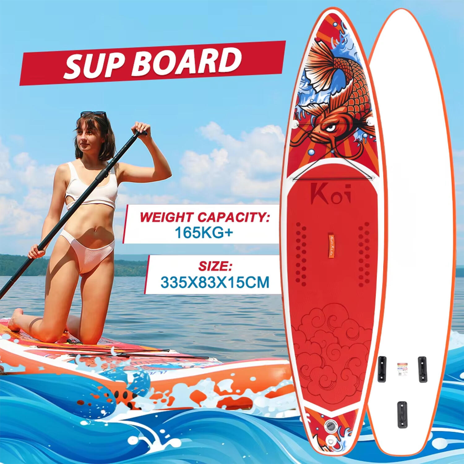 SUP Board Wide Stable Max 180kg 335x82x15cm SUPFR01D 2/6