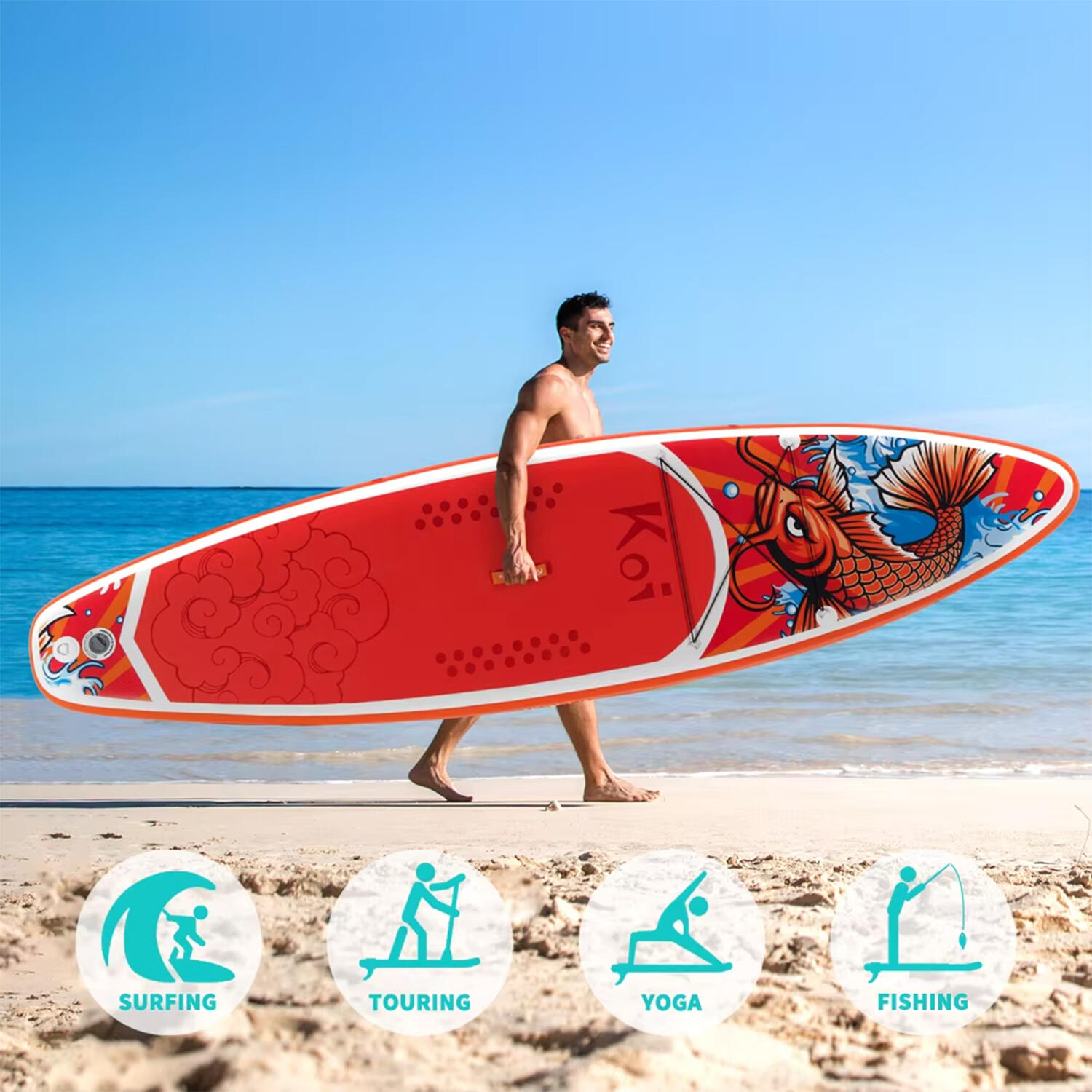 SUP Board Wide Stable Max 180kg 335x82x15cm SUPFR01D 5/6