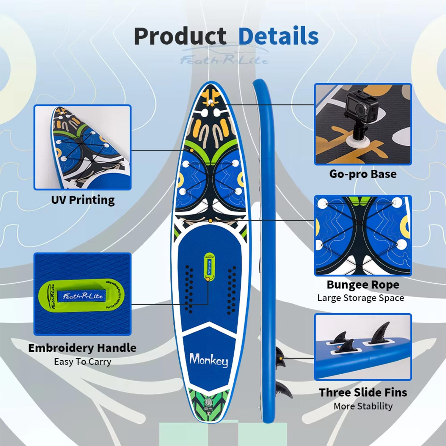 SUP Board Wide Stable Max 180kg 350x83x15cm SUPFR02E 4/7