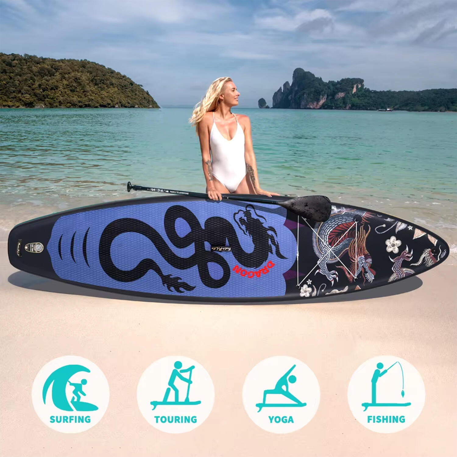 SUP Board Wide Stable Max 180kg 350x83x15cm SUPFR17U 6/7