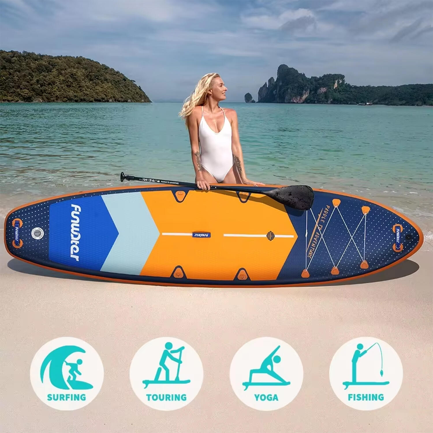 SUP Board Wide Stable Max 180kg 350x89x15cm SUPFW43B 6/7