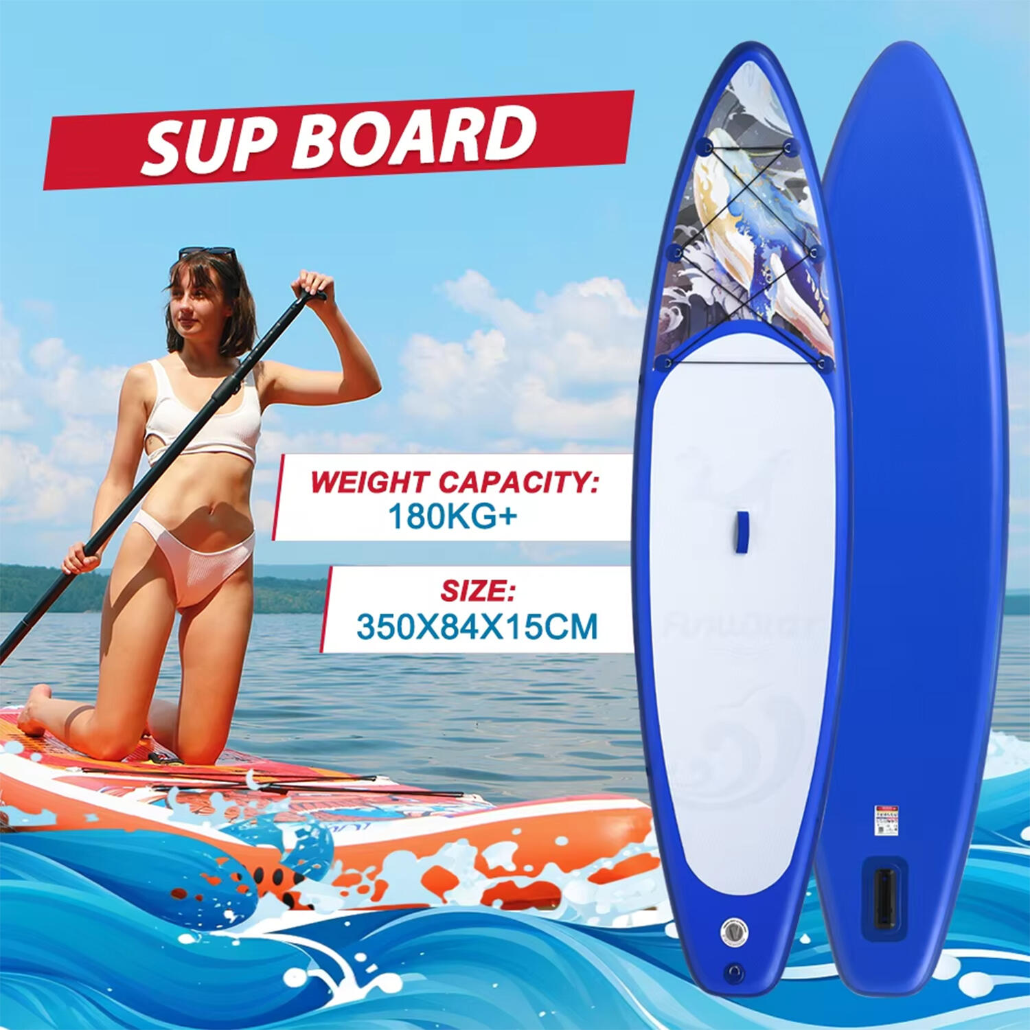 SUP Board Wide Stable Max 180kg 350x83x15cm SUPFW53A 2/7