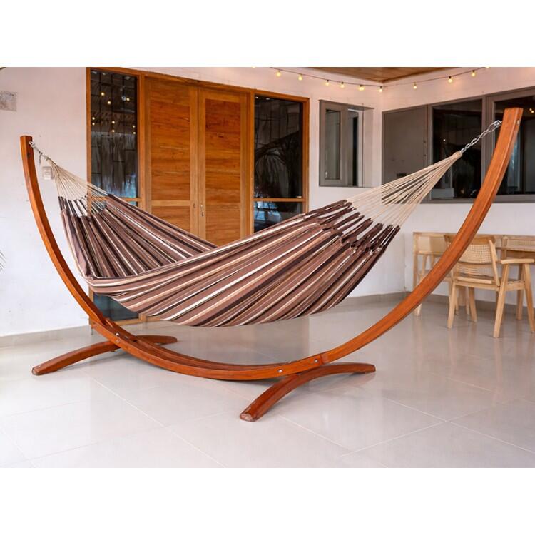 Tropical Hamac - Hamac avec support bois Latino XL Choco Oro 2/5