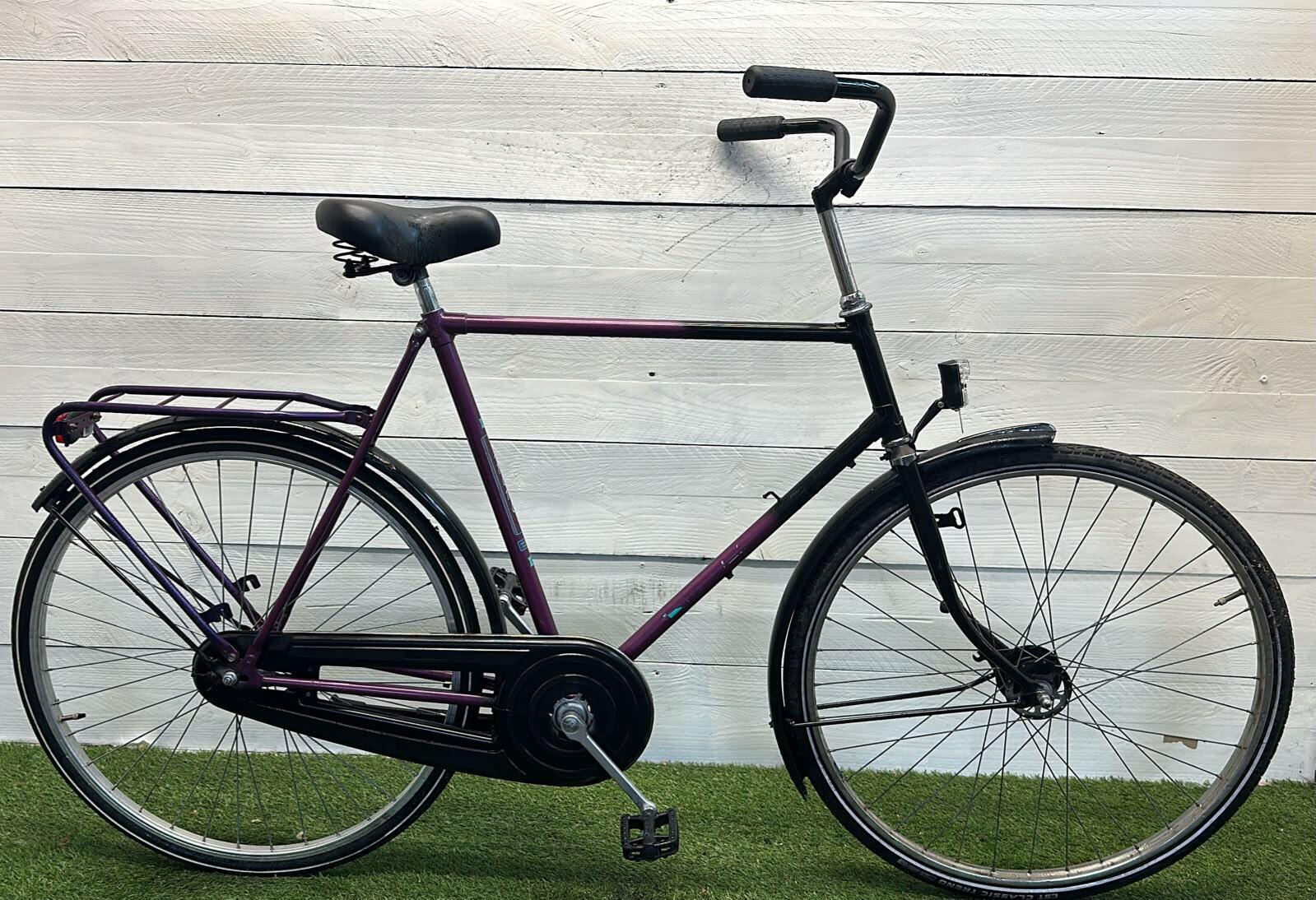 Tweedehands zwarte stadsfiets 28" - city speed, met standaard, serviced 3/3