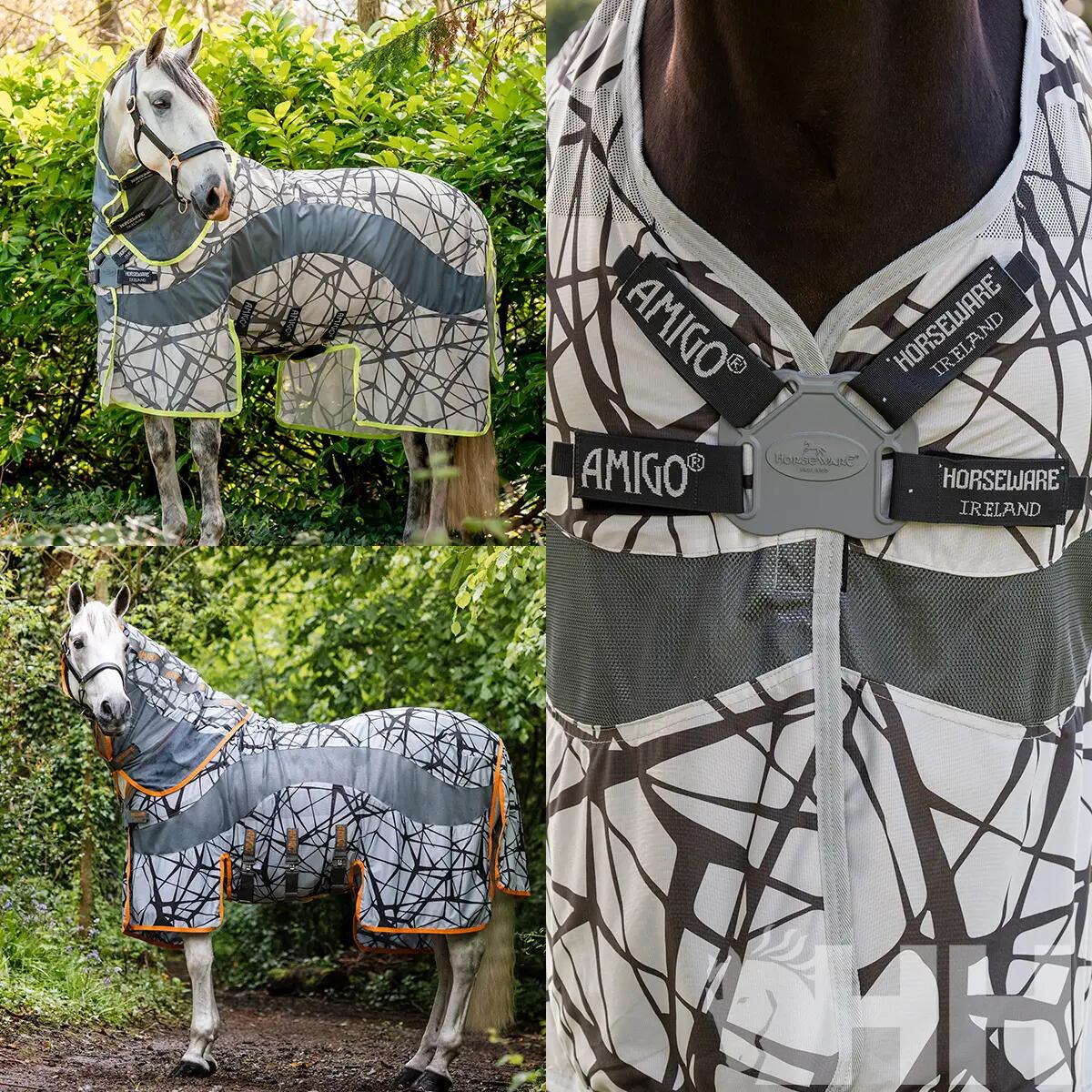 Manta antimoscas con cubre cuello para caballo Amigo CamoFly 2/2