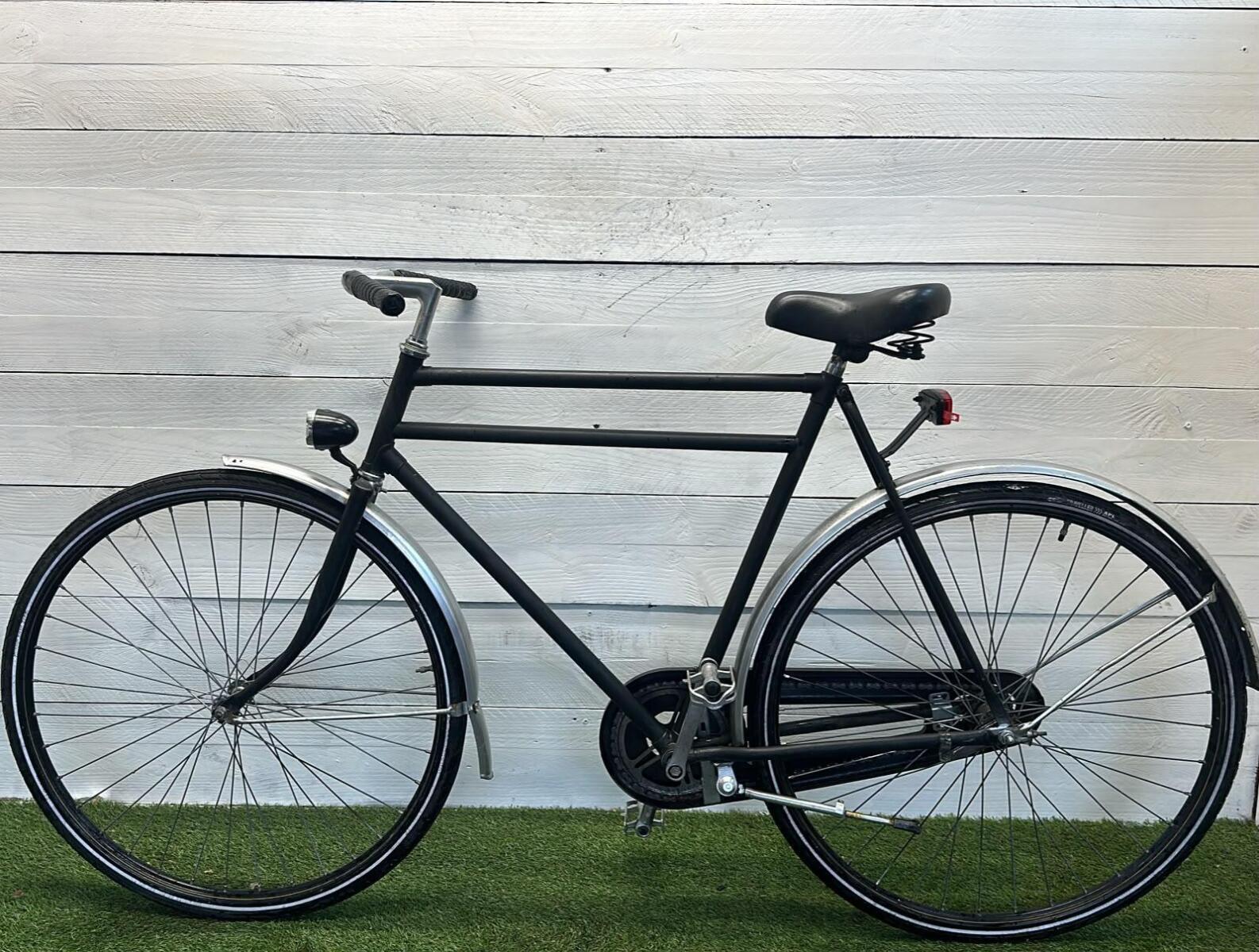 Tweedehands zwarte stadsfiets 28" - city speed, met standaard, serviced 3/3