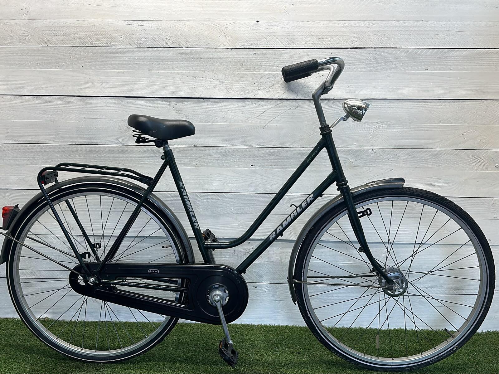 Tweedehands zwarte stadsfiets 28" - city speed, met standaard, serviced 3/3