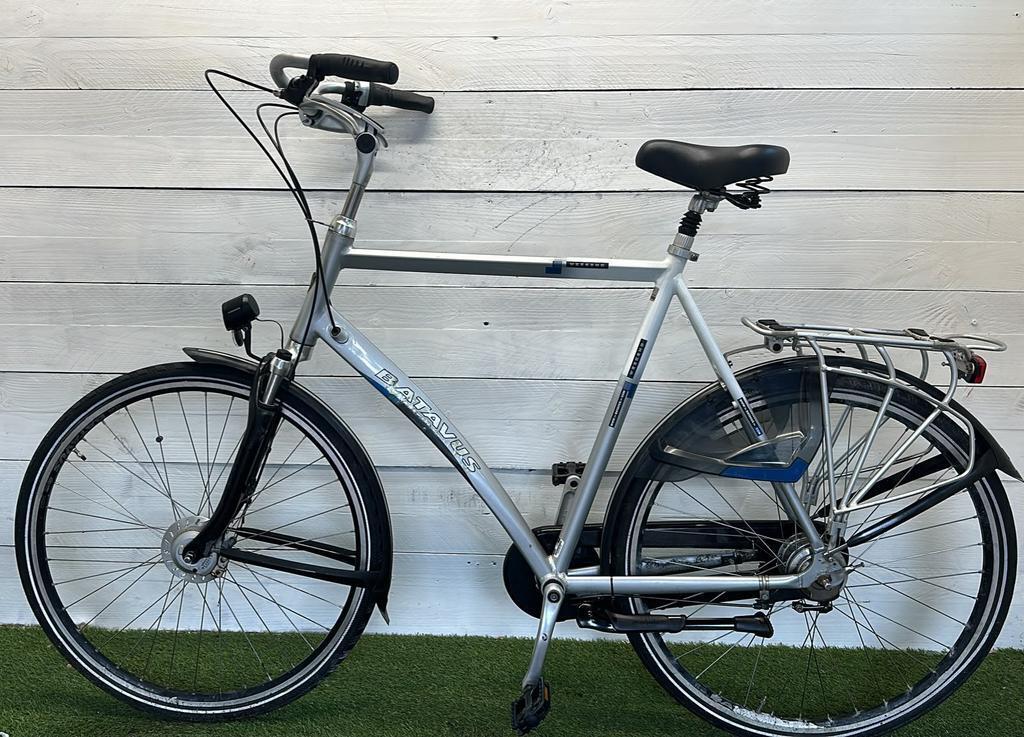 Batavus heren stadsfiets 28" - 8v, grijs, nagekeken en serviced 2/3