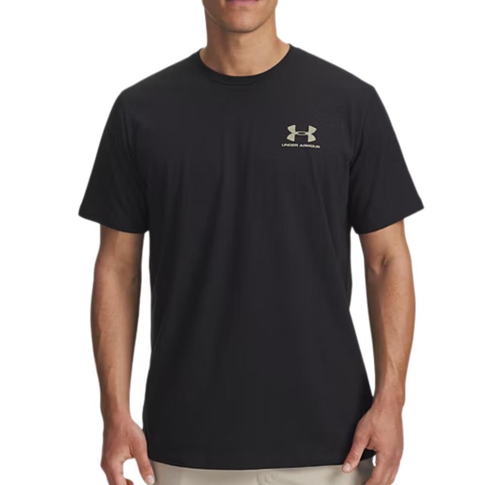 Men's Under Armour Left Chest Black/Gold T-Shirt