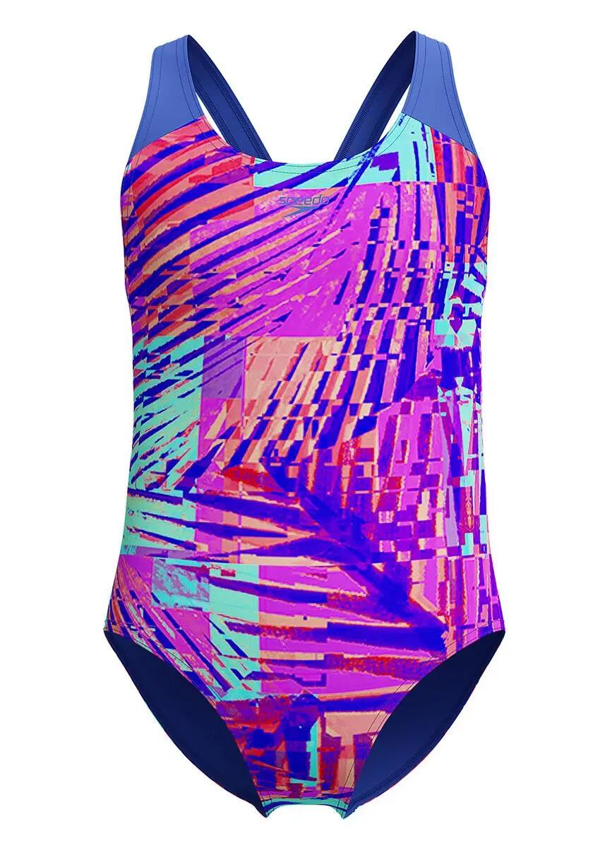 Maillot Speedo Girls Digital Allover Splashback imprimé palmiers 13-14 ans 2/5