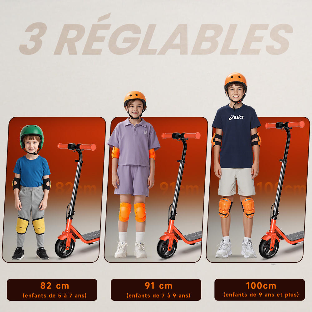 Trottinette électrique iScooter K2Pro pour enfants, lumières colorées 4/7