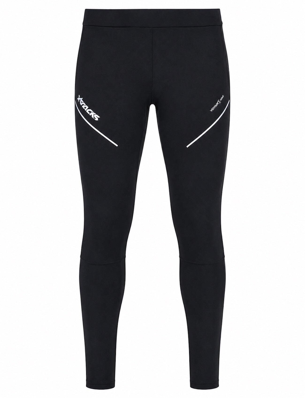 Herren Thermal Winter Laufhose Lang Pro Line Schwarz 1/4