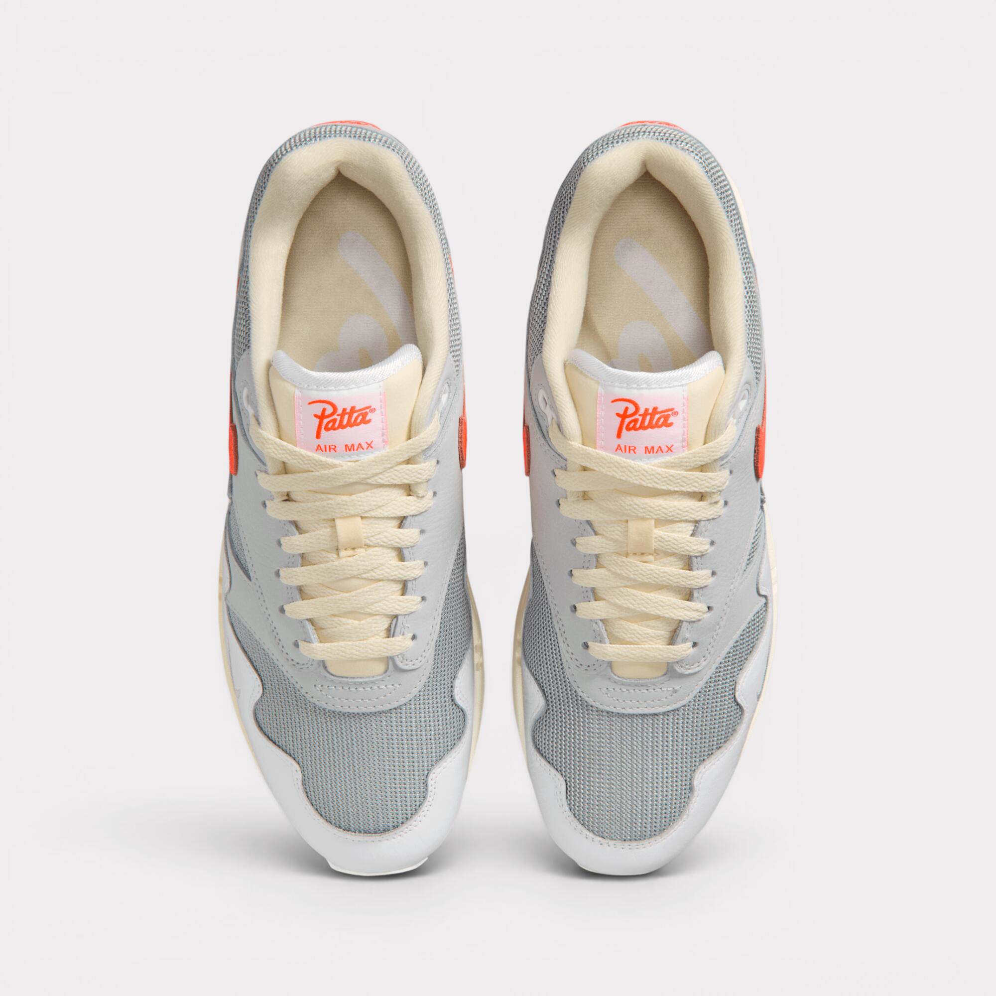 Chaussures - unisexe - air max 1 patta waves - white/hyper crimson 5/7