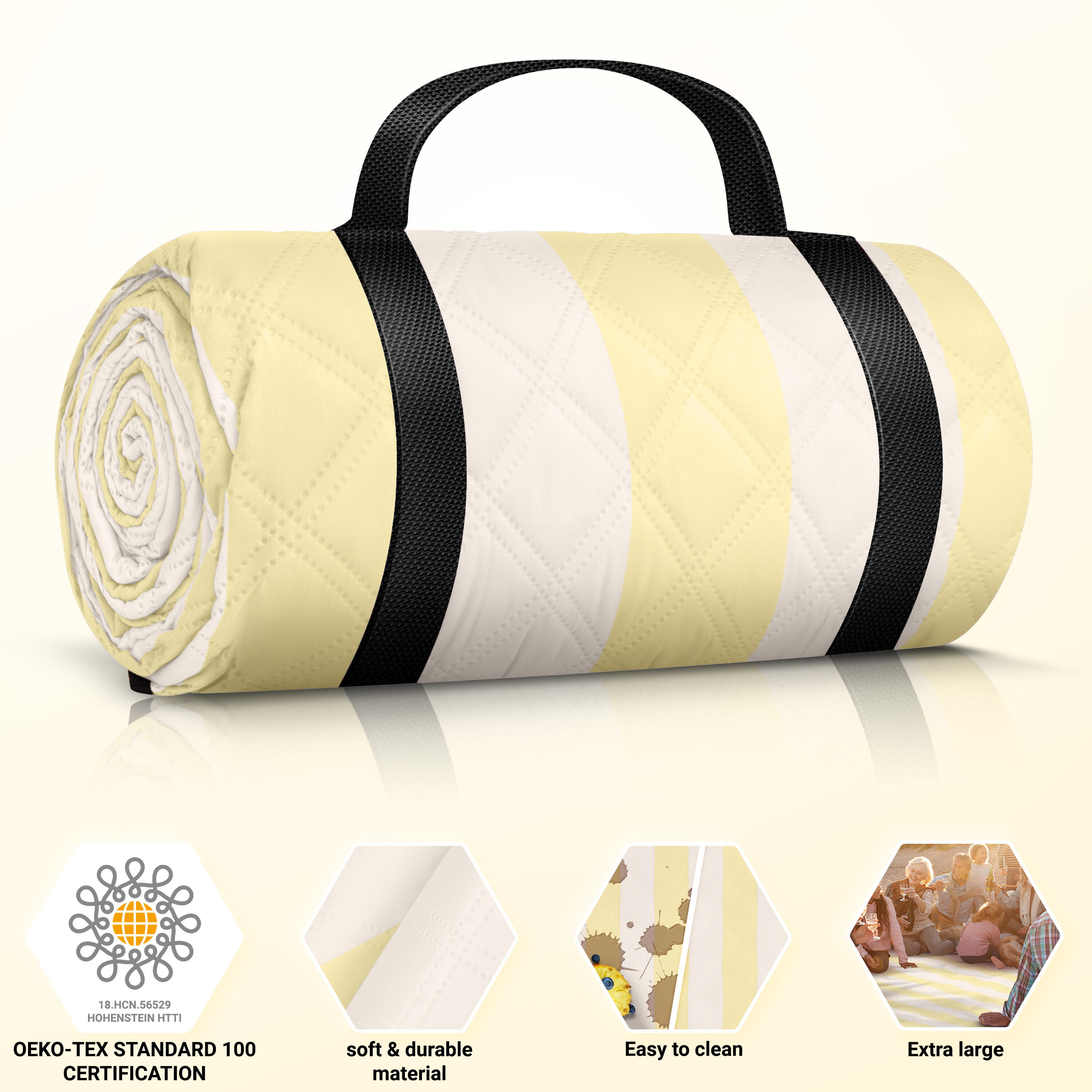 HOEL® Manta de Piquenique impermeável XXL 200x200 cm 2/7