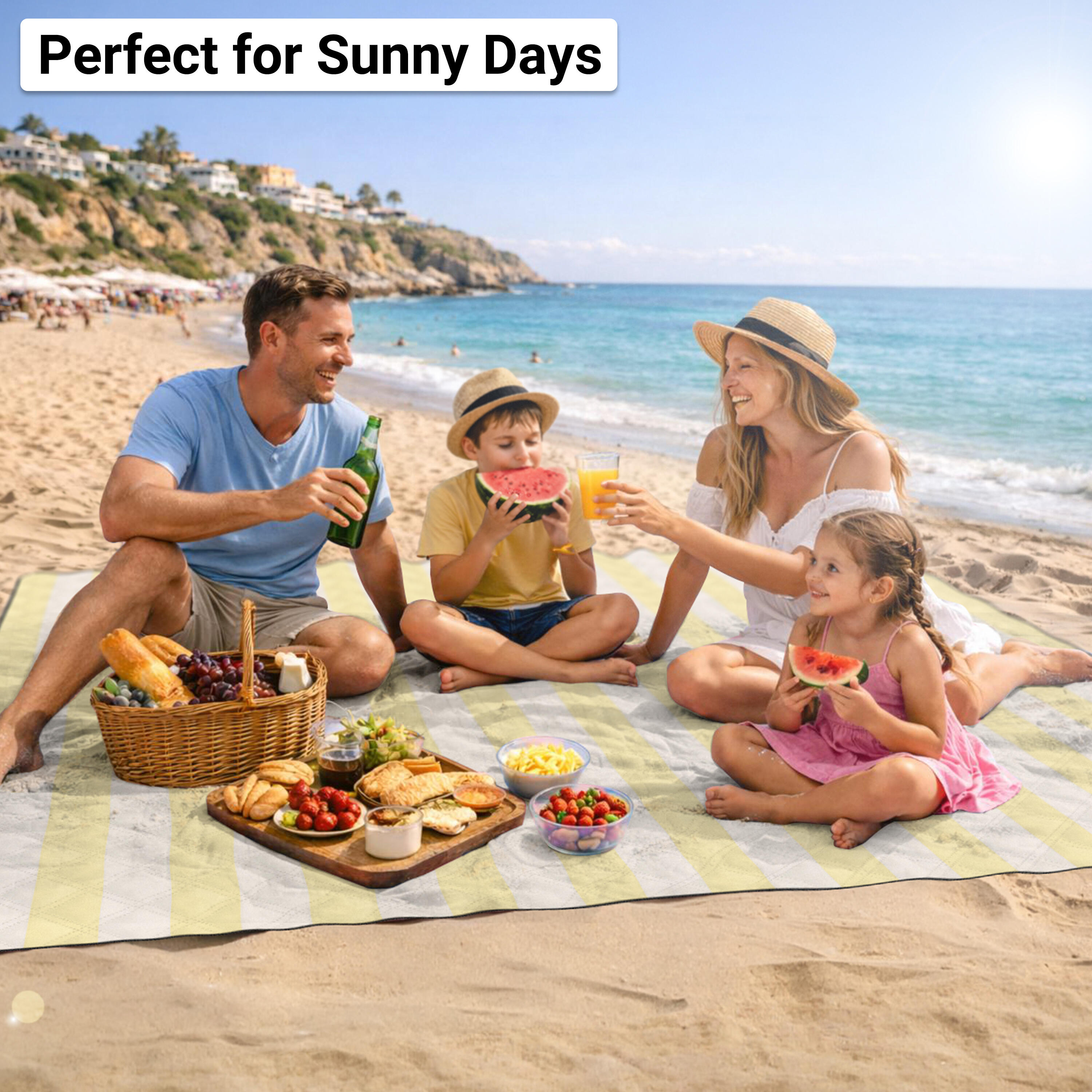 HOEL® Manta de Piquenique impermeável XXL 200x200 cm 5/7