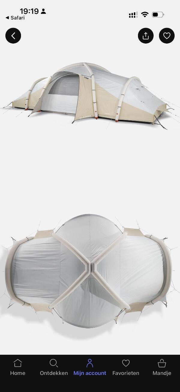 Tussen Particulieren - Opblaasbare tent quechua 8 personen 3/5