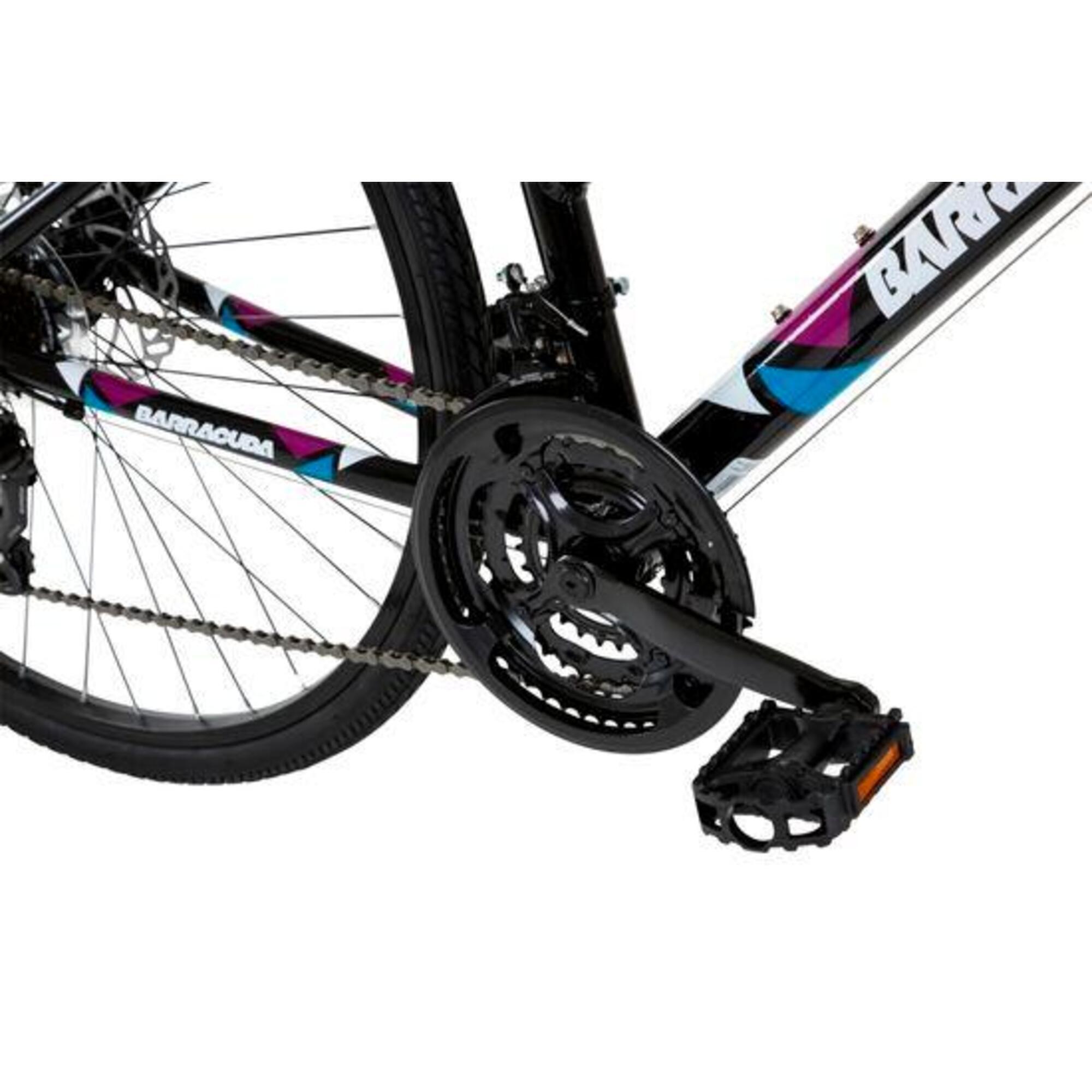 Barracuda Hydrus Womens Hybrid Sports Road Bike, 19In - Black/Purple 4/5