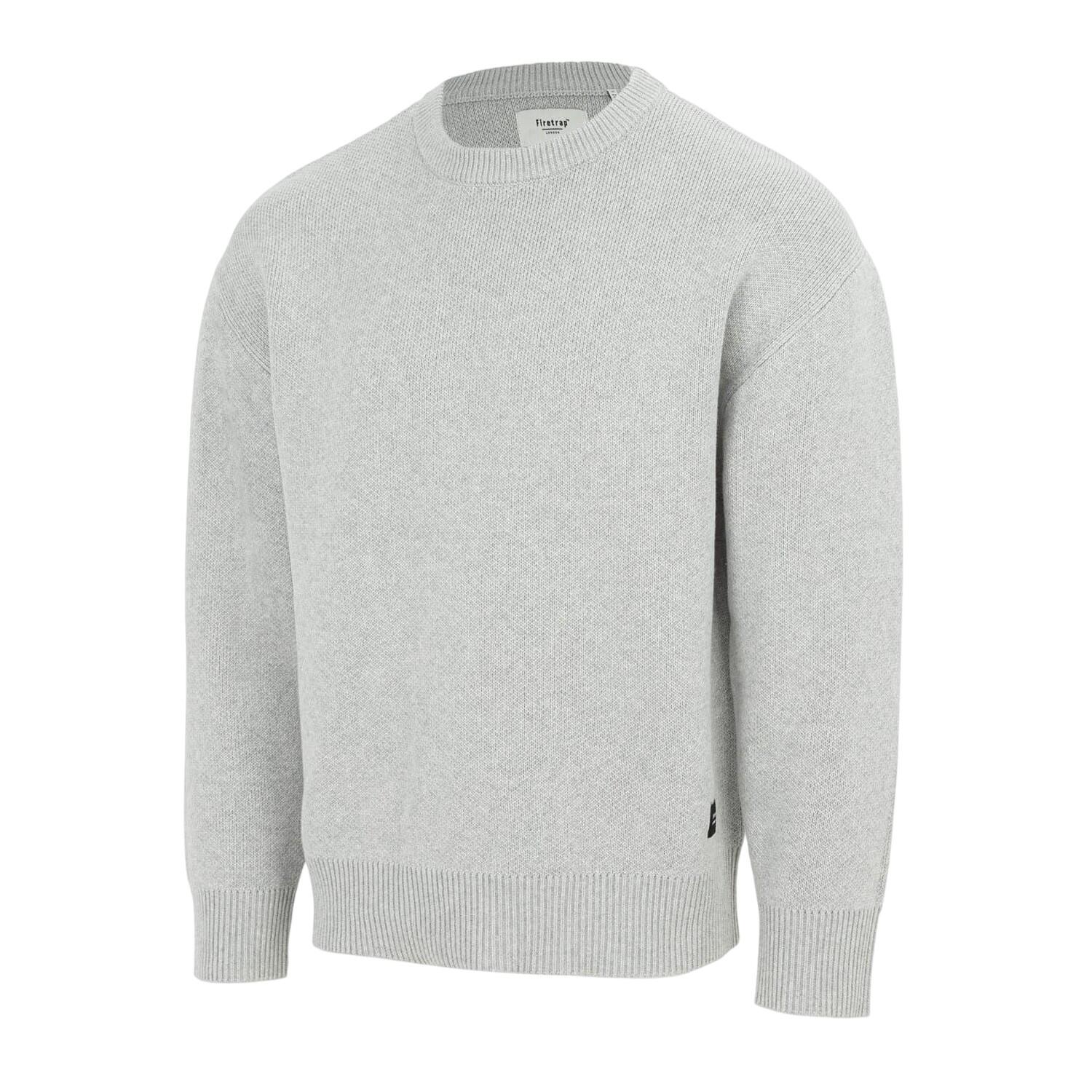 Firetrap Mens Knitted Cotton Crew Neck Sweatshirt