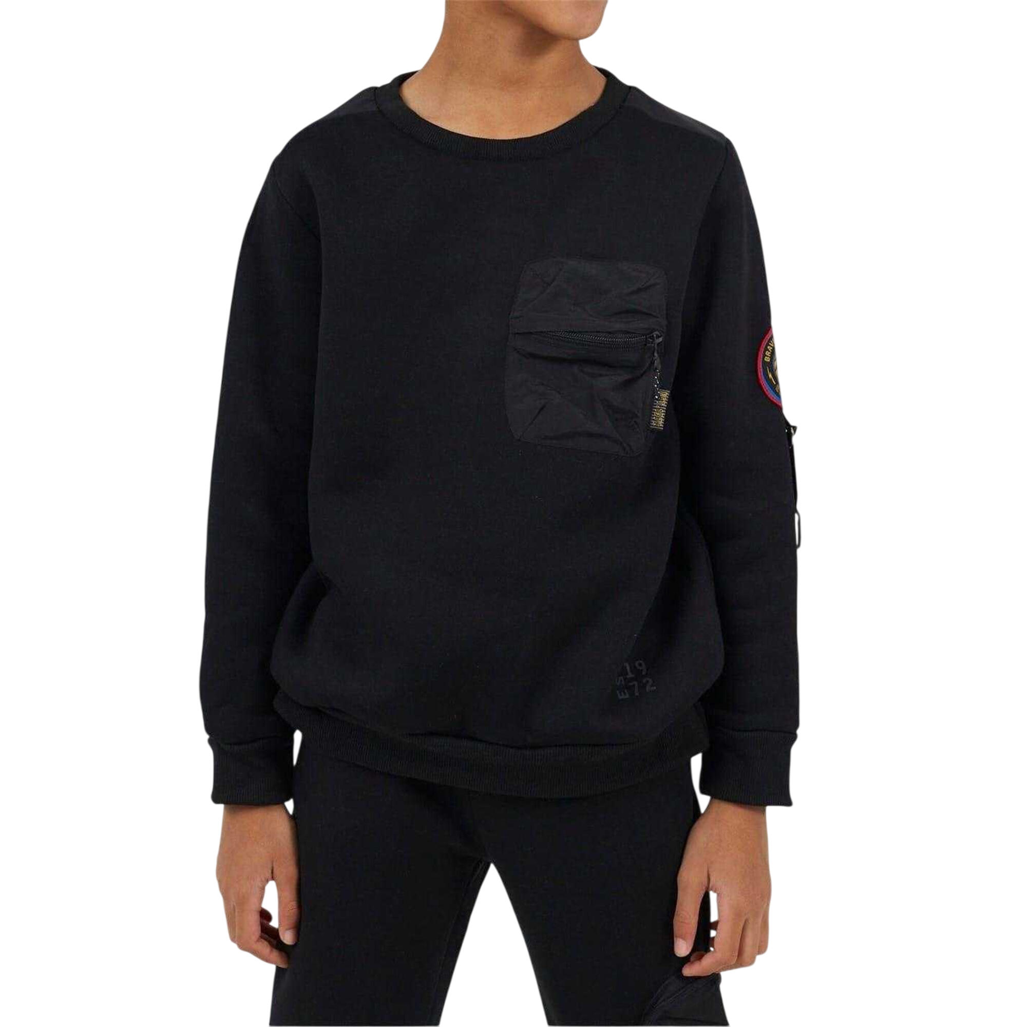 Brave Soul Boys Chest Pocket Sweatshirt